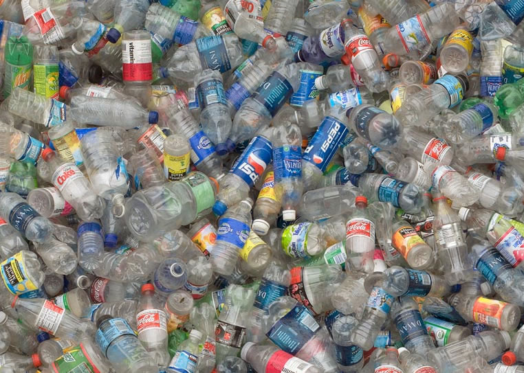 Mixed plastic bottles